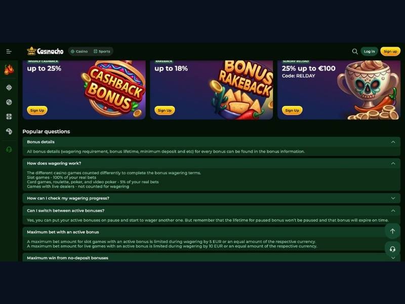 Gestione ottimale dei livelli cashback su Casinacho Casino Nacho Casino per l'Italia